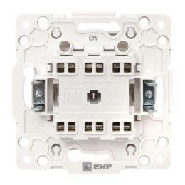 Переключатель проходной 2-кл. Стокгольм 10А винтов. клеммы механизм бел. PROxima EKF EYV10-027-20