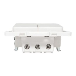 Переключатель проходной 2-кл. Стокгольм 10А винтов. клеммы механизм бел. PROxima EKF EYV10-027-20