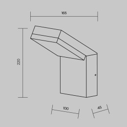 Светильник Paso 12Вт 3000К IP54 бра настен. Maytoni O595WL-L12B3K