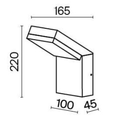 Светильник Paso 12Вт 3000К IP54 бра настен. Maytoni O595WL-L12B3K