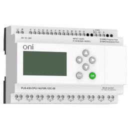 Модуль ЦПУ ПЛК 430 8 DI 6 UI (0-10В/DI) 10 RO 24В DC с экраном ONI PLR-430-CPU-14U10R-1DC-00