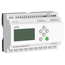 Модуль ЦПУ ПЛК 430 8 DI 6 UI (0-10В/DI) 10 RO 24В DC с экраном ONI PLR-430-CPU-14U10R-1DC-00