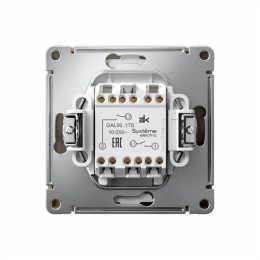 Выключатель кнопочный 2-кл. ArtGallery 10AX быстрозажим. клем. механизм шампань SE GAL000517S