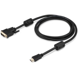 Кабель HDMI-19M-DVI-D-1.8M HDMI (m) DVI-D (m) 1.8м феррит.кольца черн. BURO 817223