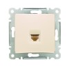 Розетка телефонная Lillium TF евро стандарт с панелью механизм крем. Makel 30010014