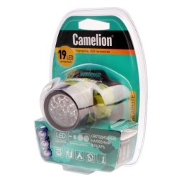 Фонарь налобный LED 5313-19F 4ML 19LED 4 режима 3хR03 (в компл.) камуфляж Camelion 7538