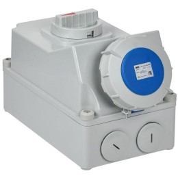 Розетка с мех. блокировкой 63А-6ч 220В 2P+PE ССИ-833 IP67 IEK PSR11-063-3-5-67