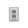 Розетка 2-я с/з СП Karea 16А IP20 жемчуж. Makel 56100082