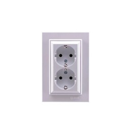Розетка 2-я с/з СП Karea 16А IP20 жемчуж. Makel 56100082