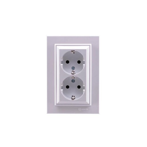 Розетка 2-я с/з СП Karea 16А IP20 жемчуж. Makel 56100082