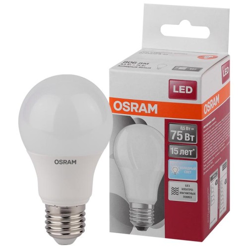 Лампа светодиодная LED Star Classic A 75 8.5W/865 8.5Вт грушевидная матовая 6500К холод. бел. E27 80