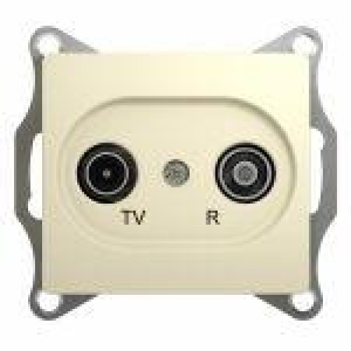 Розетка телевизионная оконечная TV/R 1-м СП Glossa 1дБ механизм беж. SchE GSL000294