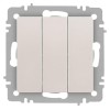 Выключатель 3-кл. СП Accent 6-106-06 10А IP20 250В AL/CU перламутр. Intro Б0063542