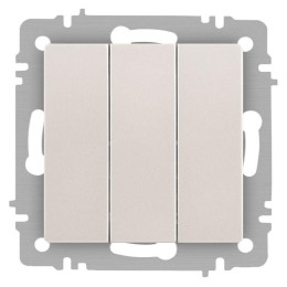 Выключатель 3-кл. СП Accent 6-106-06 10А IP20 250В AL/CU перламутр. Intro Б0063542