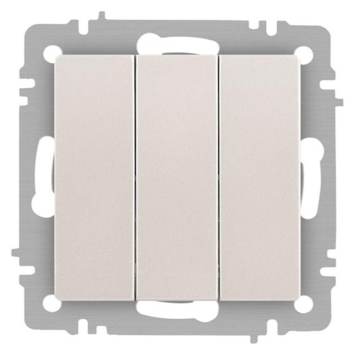 Выключатель 3-кл. СП Accent 6-106-06 10А IP20 250В AL/CU перламутр. Intro Б0063542