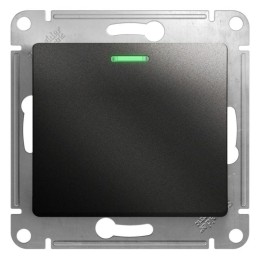 Переключатель проходной 1-кл. СП Glossa 10А IP20 (сх. 6а) 10AX с подсветкой механизм антрацит SE GSL