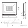 Прожектор светодиодный СДО-20 10Вт 6500К IP65 230В BL ДО прозр. закален. стекло ФАZА 5047242