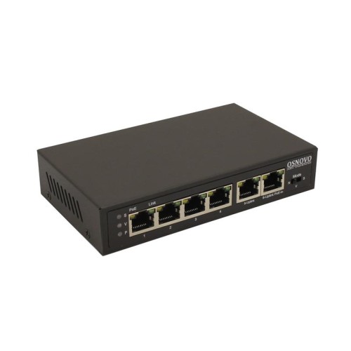 Коммутатор PoE/ удлинитель SW-20600/D Fast Ethernet на 6 портов с питанием по PoE OSNOVO 13247