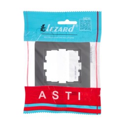 Рамка 1-м ASTI горизонт. черн. бархат LEZARD 7081-4200-146