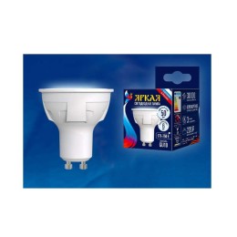 Лампа светодиодная LED-JCDR 6W/NW/GU10/FR PLP01WH Яркая JCDR 6Вт матовая 4000К нейтр. бел. GU10 (упа