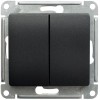 Переключатель проходной 2-кл. СП Glossa 10А IP20 (сх. 6) 10AX механизм антрацит SE GSL000765
