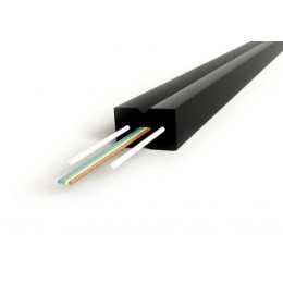 Кабель FO-FTTH-IN-9S-2-LSZH-BK волоконно-оптический 9/125 (SMF-28) одномод. 2 волокна самонесущий со