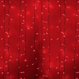 Гирлянда светодиодная "Светодиодный Дождь" 2х1.5м 360LED красн. 23Вт 230В IP65 постоян. свечение про