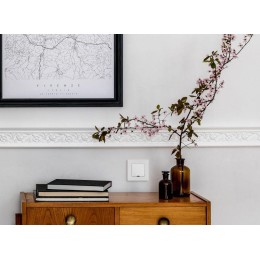 Вывод кабеля СП Etika с зажимом для кабеля механизм бел. Leg 672229