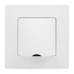 Вывод кабеля СП Etika с зажимом для кабеля механизм бел. Leg 672229