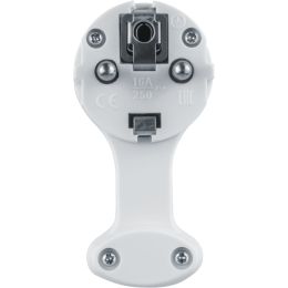 Вилка плоская 61 365 NCA-PL06-16A-E-WH с заземл. бел. Navigator 61365