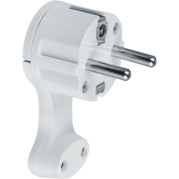 Вилка плоская 61 365 NCA-PL06-16A-E-WH с заземл. бел. Navigator 61365