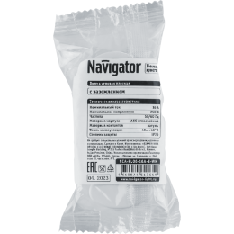 Вилка плоская 61 365 NCA-PL06-16A-E-WH с заземл. бел. Navigator 61365