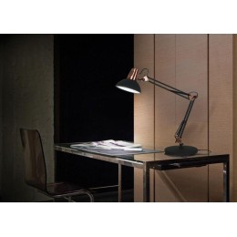 Светильник KD-431A С62 настол. Berlin 1хE27 40Вт 230В черн.+медь Camelion 13086