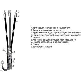 Муфта кабельная концевая внутр. установки 10кВ 3КВТп-10 (70-120) М Михнево 002005