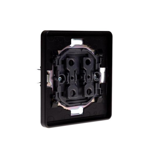 Выключатель проходной (переключатель) 1-кл. СП ROUND MIELE 10А оникс Kranz KR-78-0708-3