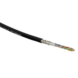 Кабель витая пара SF/UTP кат.5E 4 пары 24 AWG ОЖ solid экран-фольга + медн. оплетка LSZH -20град.C-+