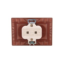 Розетка 2-м СП Mira 16А IP20 без заземл. керамика вишня LEZARD 701-0601-128