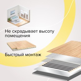 Комплект "Теплый пол" (пленка) GOLD 230Вт/кв.м 3кв.м CALEO КА000001030