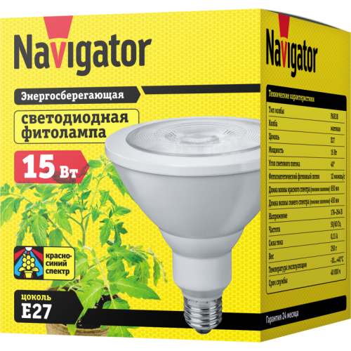 Лампа светодиодная 61 201 NLL-FITO-PAR38-15-230-E27 15Вт PAR38 рефлектор матовая E27 176-264В для ра