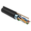 Кабель витая пара F/UTP кат.5E 4х2х24AWG LDPE с метал. тросом 1.2мм черн. (305м) (м) ITK LC3-C5E04-3
