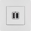 Устройство зарядное Etika с двумя USB-разъемами тип A-тип C 240В/5В 3000мА бел. Leg 672236