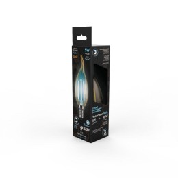 Лампа светодиодная филаментная Black Filament 5Вт свеча на ветру золотая 4100К нейтр. бел. E14 420лм
