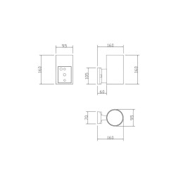 Светильник Rando 1х60Вт E27 IP54 бра настен. Maytoni O419WL-01B