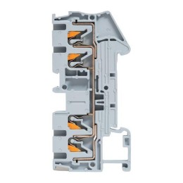 Колодка клеммная пружинная 2.5 Push-in 4 вывода сер. EKF PIT-2.5-4