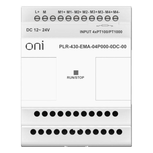 Модуль расширения входов выходов ПЛК 430 4 входа Pt100/Pt1000 24В DC ONI PLR-430-EMA-04P000-0DC-00