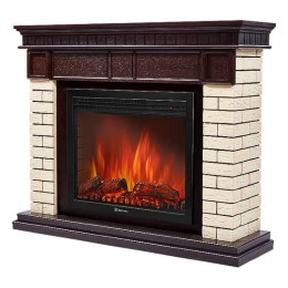 Портал Bricks 25 камень беж. шпон темн. дуб Firelight НС-1202848