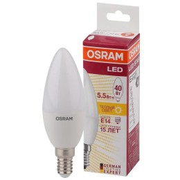 Лампа светодиодная LED Star Classic B 40 5W/827 5Вт свеча матовая 2700К тепл. бел. E14 470лм 220-240