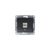 Розетка компьютерная 1-м Glossa RJ45 кат.5E механизм антрацит SE GSL000781K
