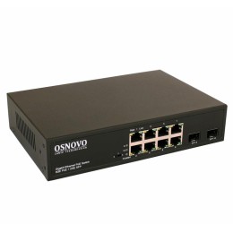 Коммутатор PoE SW-80802(150Вт) Gigabit Ethernet на 8 RJ45 + 2 SFP порта OSNOVO 13596