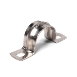 Скоба крепежная двухлапковая СМД(INOX) d19-20мм метал. (уп.20шт) Fortisflex 80135